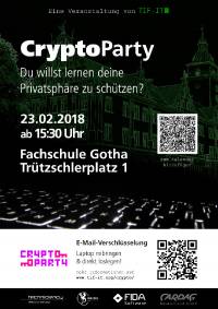Plakat der Cryptoparty Gotha